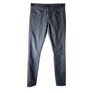 BEBE Gray Low-Rise Stretch Skinny Slim Denim Jeans SZ 25